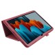 Litchi Texture Leather Stand Protective Case для Samsung Galaxy Tab S7 T870 / T875 / Tab S8 X700 / X706 - Розовый - чехол-книжка со стендом / подставкой