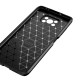 Beetle Series Carbon Fiber TPU Protection Phone Cover priekš Xiaomi Poco X3 NFC / X3 Pro - Melns - triecienizturīgs silikona aizmugures apvalks / bampers-vāciņš