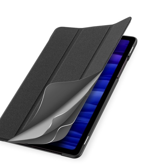 Dux Ducis Domo series priekš Samsung Galaxy Tab A7 (2020 / 2022) T500 / T505 / T509 - Melns - sāniski atverams maciņš ar magnētu un stendu