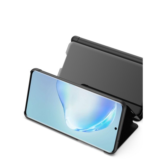 Smart Clear View Book Case для Samsung Galaxy A12 A125 - Золотой - чехол-книжка со стендом / подставкой