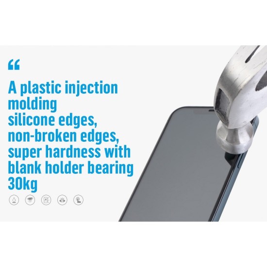 Mr. Monkey 5D Silicone Edge Full Glue Tempered Glass protector priekš Apple iPhone 11 Pro Max / XS Max - Melns - Ekrāna Aizsargstikls / Bruņota Stikla Aizsargplēve (Full screen size curved)