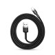 Baseus 1M Cafule 2.4A USB to Lightning cable - Чёрный / Серый - Apple iPhone / iPad дата кабель / провод для зарядки