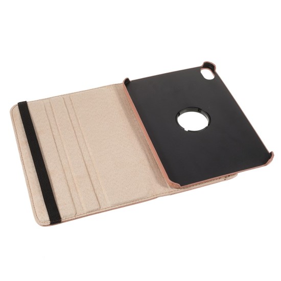 360 Rotary Stand Smart Lychee Leather Case priekš Apple iPad mini 6 (2021) - Rozā Zelts - sāniski atverams maciņš ar stendu