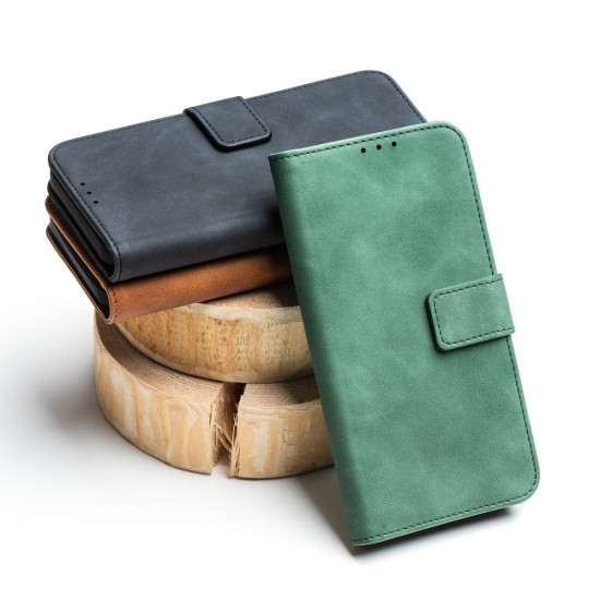 Forcell Tender Book Case priekš Xiaomi Poco M4 Pro 5G - Tumši Zaļš - sāniski atverams maciņš ar stendu / grāmatveida maks