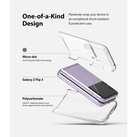 Ringke Slim Case priekš Samsung Galaxy Flip3 5G - Caurspīdīgs - plastikas aizmugures apvalks / vāciņš