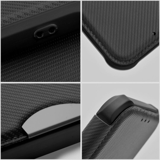 Razor Book Case priekš Apple iPhone 13 Pro Max - Melns - sāniski atverams maciņš / grāmatveida maks