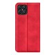 Magnetic Closure Skin-Touch Flip Leather Book Case для Huawei Honor X8 - Красный - чехол-книжка с магнитом и стендом / подставкой