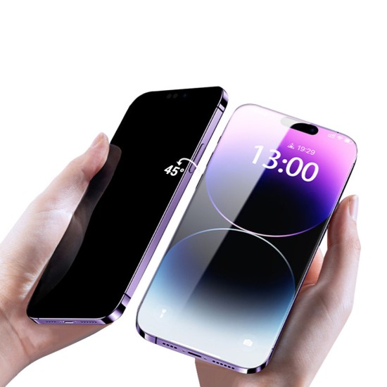 Privacy Tempered Glass screen protector priekš Samsung Galaxy A13 4G A135 / A13 5G A136 / A04s A047 - Melns - Ekrāna Aizsargstikls / Bruņota Stikla Aizsargplēve