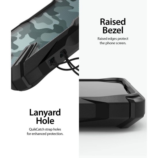 Ringke Fusion X Series Back Case priekš Samsung Galaxy A54 5G A546 - Kamuflāža / Melns - triecienizturīgs silikona-plastikāta aizmugures apvalks / bampers-vāciņš