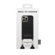 iDeal of Sweden Athena Necklace AS22 Back Case priekš Apple iPhone 13 Pro Max - Black - mākslīgās ādas aizmugures apvalks ar siksniņu un Airpods somiņu / bampers-vāciņš