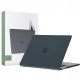 Tech-Protect Smartshell Protective Case priekš Apple MacBook Air 15-inch M2 (2023) A2941 - Melns - matēts plastikas no abām pusēm apvalks / maciņš