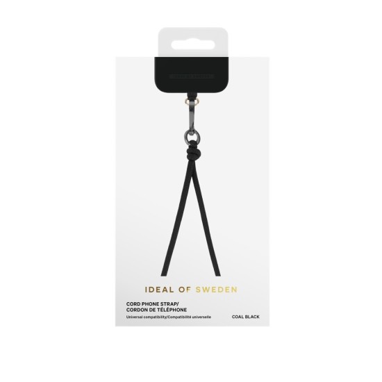 iDeal of Sweden SI23 Phone Cord Strap - Coal Black - auduma kakla aukla