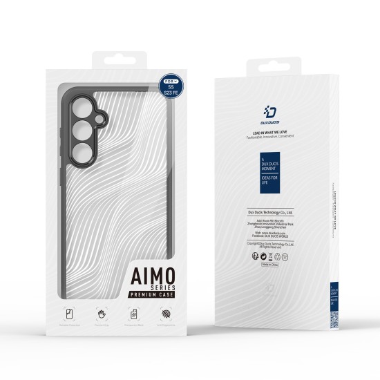 Dux Ducis Aimo Back Case priekš Samsung Galaxy S23 FE S711 - Caurspīdīgs - triecienizturīgs silikona-plastikāta aizmugures apvalks / bampers-vāciņš