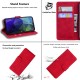 Solid Color Wallet Stand Leather Shockproof Book Case для Nokia G22 - Красный - чехол-книжка с магнитом и стендом / подставкой