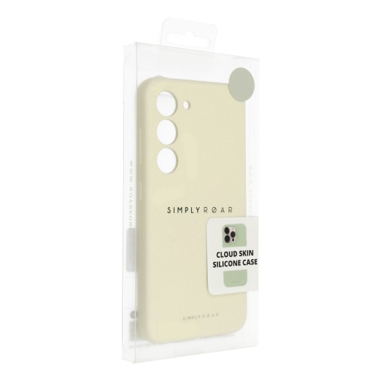 Roar Cloud-Skin Silicone Case (Microfiber Soft Touch) priekš Apple Iphone 15 - Gaiši Dzeltens - matēts silikona aizmugures apvalks (bampers vāciņš)
