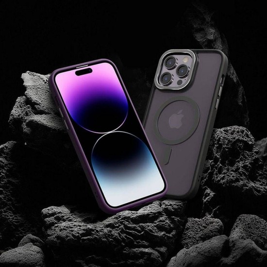 X-One Dropguard (MagSafe compatible) Magnetic Air Case priekš Apple iPhone 15 Pro Max - Melns - silikona aizmugures apvalks / bampers-vāciņš