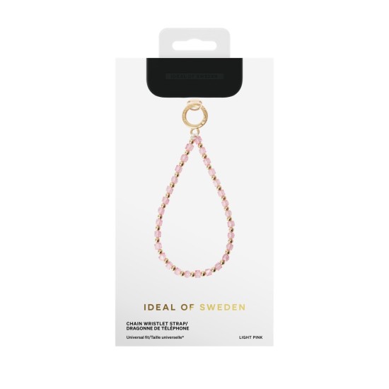 iDeal of Sweden Phone Wristlet Strap - Light Pink - metāliska rokas siksniņa ar pērlītēm