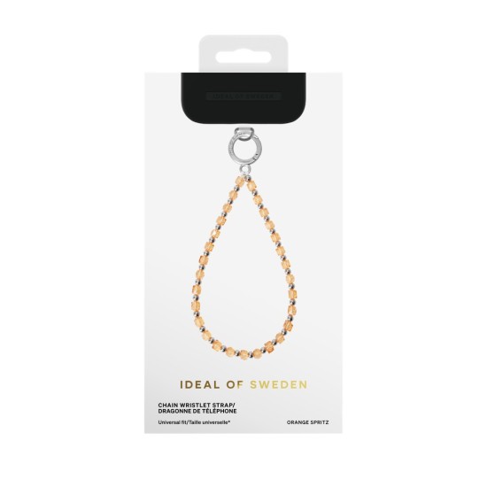 iDeal of Sweden Phone Wristlet Strap - Orange Spritz - metāliska rokas siksniņa ar pērlītēm