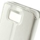 RoarKorea Noble View Samsung Galaxy Alpha G850 - Balts - sāniski atverams maciņš ar stendu un lodziņu (ādas maks, grāmatiņa, leather book wallet case cover stand)