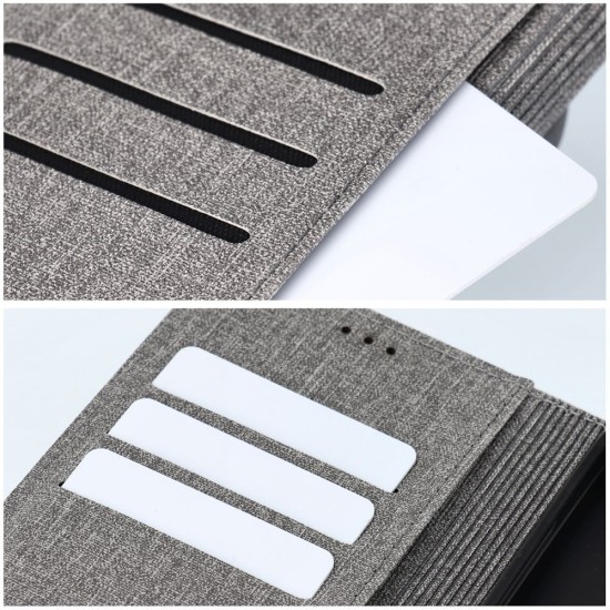 Gomma Book Case priekš Xiaomi Redmi Note 14 4G (164.84 mm) - Pelēks - sāniski atverams maciņš ar magnētu un stendu