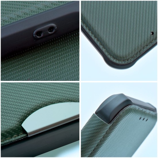 Razor Book Case priekš Samsung Galaxy S24 FE 5G S721 - Tumši Zaļš - sāniski atverams maciņš / grāmatveida maks