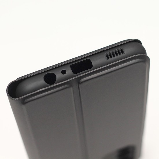 Smart Soft Book Case priekš Samsung Galaxy S24 Ultra 5G S928 - Melns - sāniski atverams maciņš ar stendu / grāmatveida maks