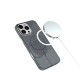 Glitter Thin Magsafe Back Case priekš Apple iPhone 16 Pro Max - Melns - silikona aizmugures apvalks / bampers-vāciņš
