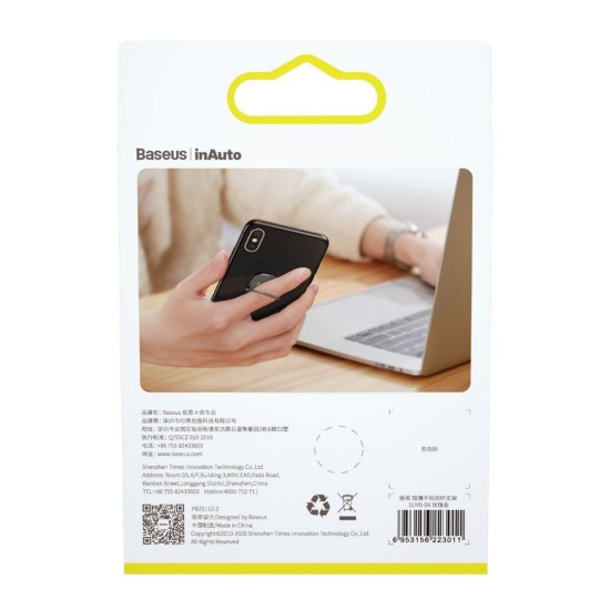 Baseus Invisible Phone Ring Holder - Sudrabains - Universālais gredzens-turētājs telefonam