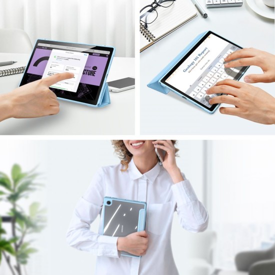 Dux Ducis Toby series priekš Samsung Galaxy Tab S10 FE+ X620 / X626 - Gaiši Zils - sāniski atverams maciņš ar magnētu un stendu