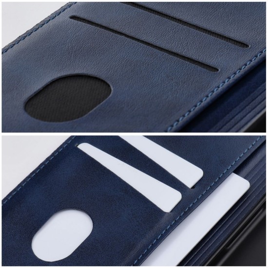 Cubic Book Case priekš Samsung Galaxy A37 5G A376 - Zils - sāniski atverams maciņš ar magnētu un stendu