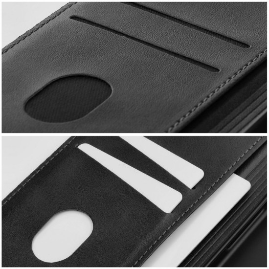 Cubic Book Case priekš Samsung Galaxy A57 5G A576 - Melns - sāniski atverams maciņš ar magnētu un stendu