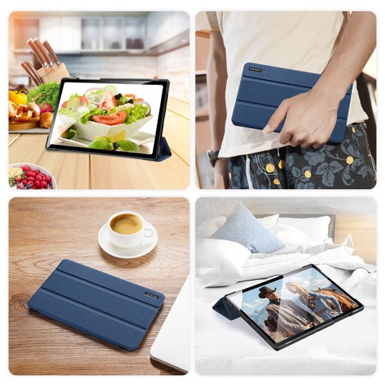 Dux Ducis Domo series priekš Samsung Galaxy Tab A11 Plus X230 / X236 / Tab A9 Plus X210 / X215 / X216 - Tumši Zils - sāniski atverams maciņš ar magnētu un stendu