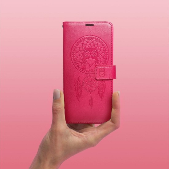 Forcell Mezzo Book Case priekš Apple iPhone 15 - Sārts / Sapņu Ķērājs - sāniski atverams maciņš ar stendu un auklu / grāmatveida maks