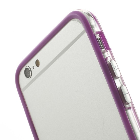 PC TPU Hybrid Bumper Case priekš Apple iPhone 6s 6 4.7 inch - Violets - silikona / plastmasas sānu apvalks bampers