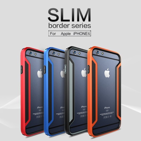 Nillkin Armor-Border Series PC TPU Bumper Frame priekš Apple iPhone 6s / 6 4.7 inch - Melns - silikona / plastmasas sānu apvalks bampers