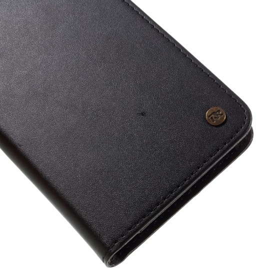 RoarKorea Only One Flip Case priekš Samsung Galaxy J1 J100 - Melns - sāniski atverams maciņš ar stendu (ādas grāmatveida maks, leather book wallet cover stand)