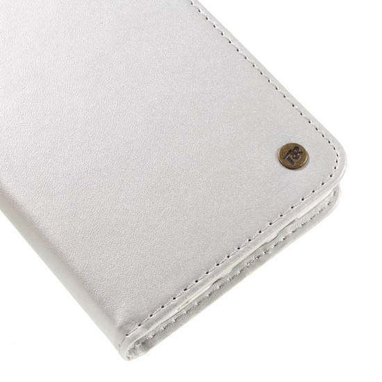 RoarKorea Only One Flip Case priekš LG G4 Stylus H635 - Sudrabains - sāniski atverams maciņš ar stendu (ādas grāmatveida maks, leather book wallet cover stand)