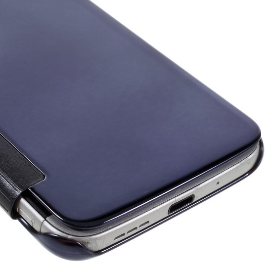 Clear View Cover Mirror Surface priekš LG G5 H850 - Dark Blue - sāniski atverams maciņš (maks grāmatiņa, book wallet case cover stand)