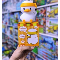 Light Friendly Ninja Duck 3D Silicone LED Night Lamp 14cm - Pīle Nindzja - LED lampa