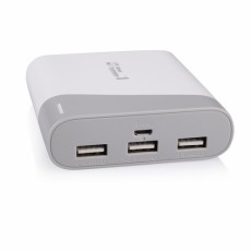 Global Technology GT-Y077 12000mAh USB 5V 3x2.1A Ligzda - Balts - Universāla ārējas uzlādes batereja lādētājs-akumulators (Power Bank)