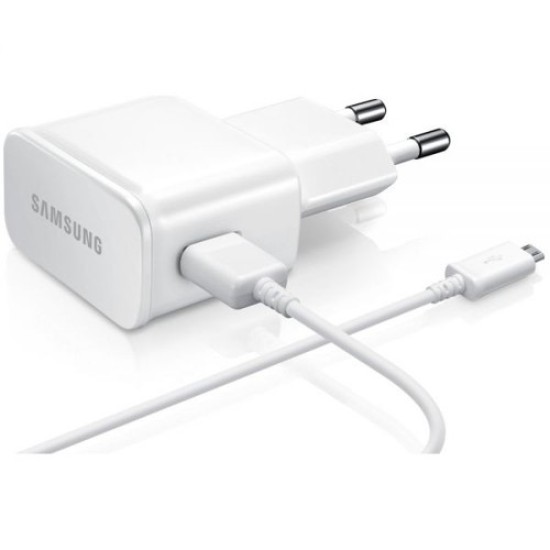 Samsung ETA0U83EWE charger 1A USB Tīkla lādētājs ar micro USB vadu (bez iepakojuma) - Balts - Oriģināls - USB tīkla lādētājs