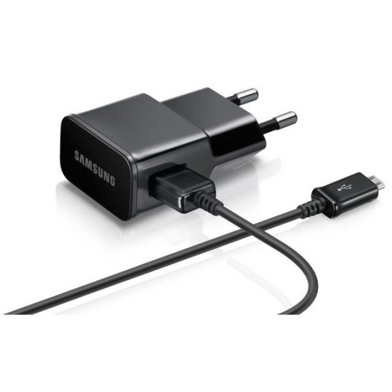 Samsung ETA0U81EBE charger 1A USB Tīkla lādētājs ar micro USB vadu (bez iepakojuma) - Melns - Oriģināls - USB tīkla lādētājs