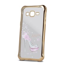 Beeyo Girly Case priekš Huawei P8 - Zeltains - silikona aizmugures apvalks ar attēlu (bampers, vāciņš, ultra slim TPU silicone case cover, bumper)