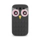 Silicon 3D Case Owl priekš LG K10 K420 / K430 - Melns - silikona aizmugures apvalks (bampers, vāciņš, TPU silicone back case cover, bumper)