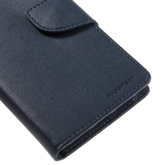 Mercury Bravo Flip Case priekš Sony Xperia X F5121 / F5122 - Zils - sāniski atverams maciņš ar stendu (ādas grāmatveida maks, leather book wallet cover stand)