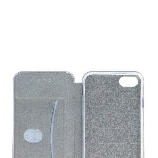Beeyo Book Diva priekš Huawei Y5 II (Y5 2) / Y6 II (Y6 2) Compact - Pelēks - sāniski atverams maciņš ar stendu (ādas maks, grāmatiņa, leather book wallet case cover stand)