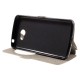 Hollow View Window Leather Stand Case for LG K5 X220 - Gold - sāniski atverams maciņš ar lodziņu un stendu (ādas maks, grāmatiņa, leather book wallet case cover stand)