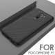 Twill Texture Silicone Mobile Phone Cover Shell priekš Xiaomi Pocophone F1 - Melns - triecienizturīgs silikona aizmugures apvalks (bampers, vāciņš, slim TPU silicone case shell cover, bumper)