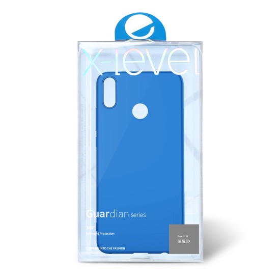 X-Level Guardian Series Frosted TPU Case priekš Huawei Honor 8X - Zils - matēts silikona apvalks (bampers, vāciņš, slim silicone cover shell, bumper)