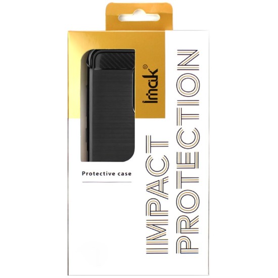 IMAK Vega Carbon Fiber Texture Brushed TPU Cover Case priekš Nokia 3.1 Plus (2018) - Melns - triecienizturīgs silikona aizmugures apvalks (bampers, vāciņš, slim TPU silicone case shell cover, bumper)